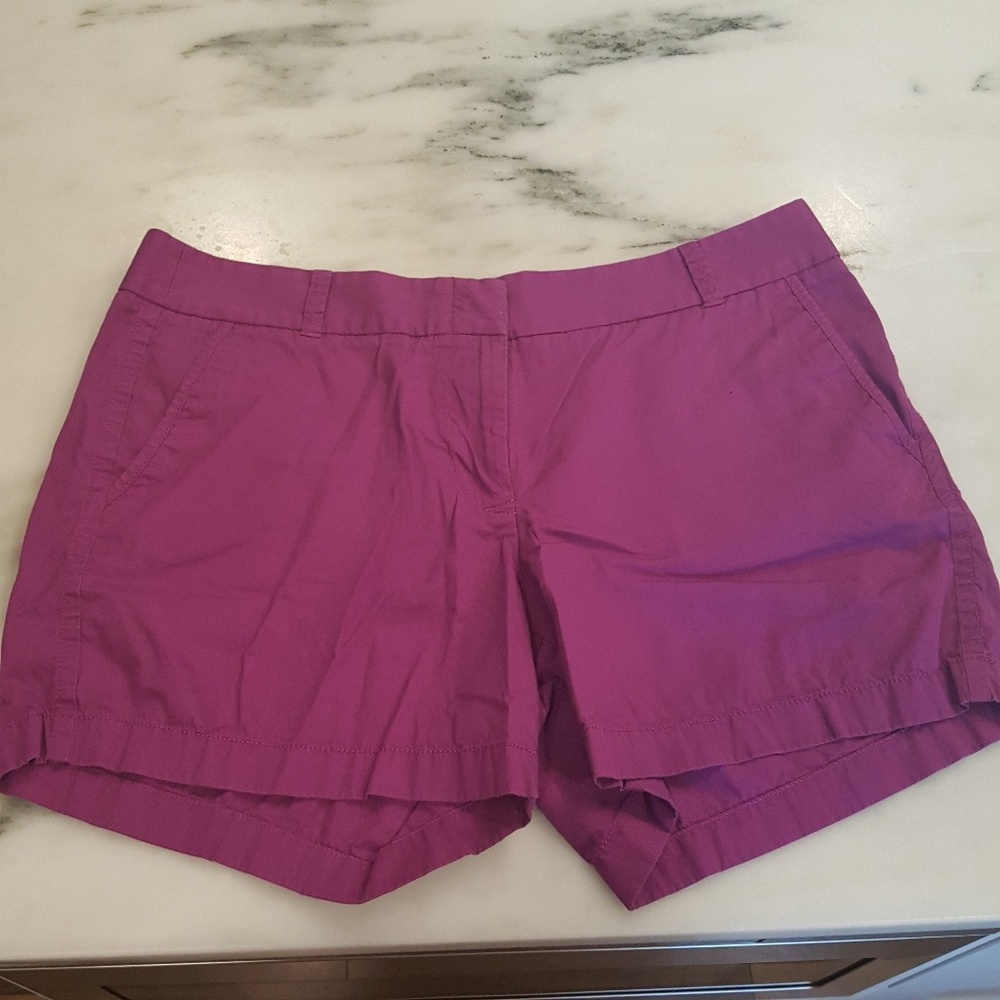 J. Crew fuschia chino shorts